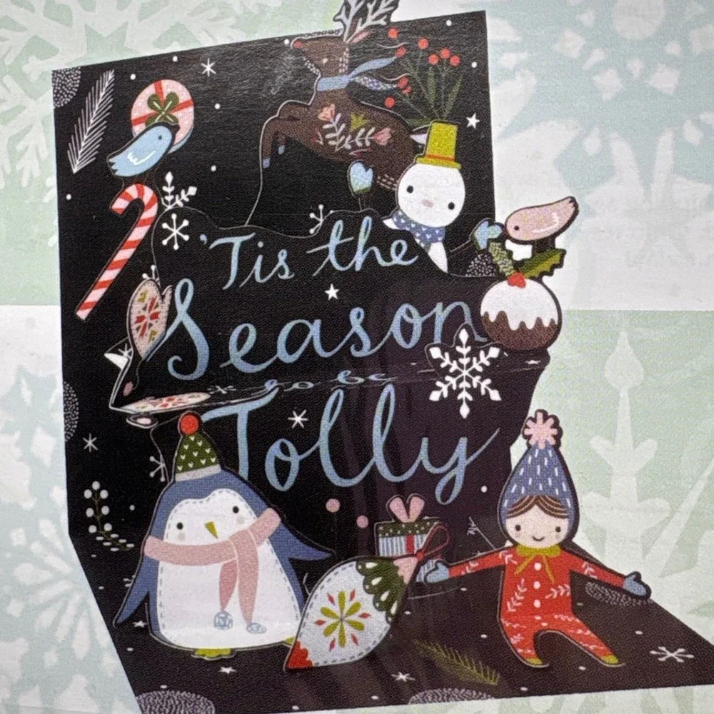 3 Treasures Pop Up Arctic Animal Christmas Greeting Cards Penguin Polar Bear‎